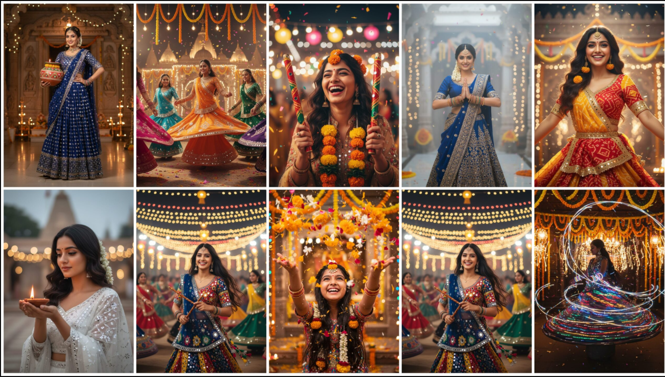 Navratri 2025: 7 Best AI Prompts to Create Realistic Dandiya & Garba Night Images with Google Gemini for Free